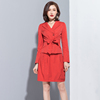 敦系列夏装女薄款红色半身裙包臀裙中裙品牌折扣