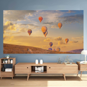 土耳其风景热气球挂布背景墙装饰画布，山水画背景布卧室(布卧室)床头挂毯