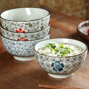 景德镇创意陶瓷吃面大碗家用6/7英寸日式拉面碗汤碗饭碗加厚餐具