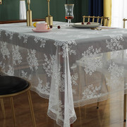 蕾丝桌布欧式复古茶几，长方形家用白色镂空梳妆台，布盖巾装饰布艺