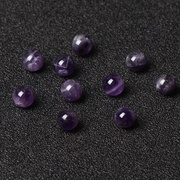 天然梦幻紫水晶散珠子，串珠diy水晶手工，编织饰品配件圆珠手链