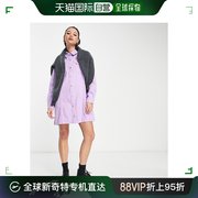 香港直邮潮奢 monki 女士Monki 牛仔衬衫式迷你淡紫色连衣裙