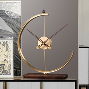 桌面轻奢摆放座钟台钟摆件客厅现代创意，老式台式时钟高端钟表摆钟