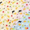 日本进口纯棉和风水果樱桃黑猫连衣裙衬衫手工拼布艺娃衣服装布料