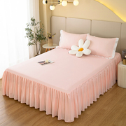 公主风格床罩床裙式单件花边，韩式1.5m1.8x2.0米，2.2床套固定保护套