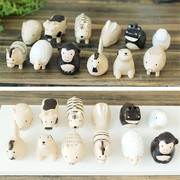 zakka杂货可爱呆萌系十二生肖，动物树脂工艺品摆件摄影道具