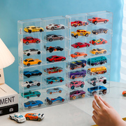 风火轮展示架合金小汽车模型164儿童玩具车摆件透明整理收纳展盒