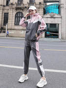 安踏运动服套装，女春秋2024年休闲时尚，名牌减龄跑步卫衣连帽两