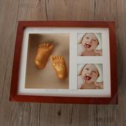 手婴儿立克隆手纪足印手脚模相框套装宝宝百天念足模体型.