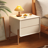 实木床头柜简约现代小型卧室床边柜简易轻奢奶油风高级感储物柜