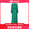 潮奢valentino女士，绉纱长款连衣裙，(草绿色)