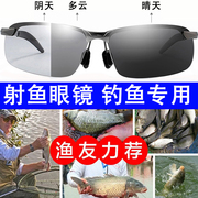 钓鱼眼镜看漂专用墨镜变色眼睛，专业钓鱼偏光镜，射鱼眼镜看水底找鱼