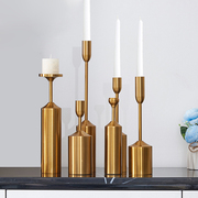 欧美式金属六件套蜡烛台样板房饰品摆件家用客厅婚庆装饰道具