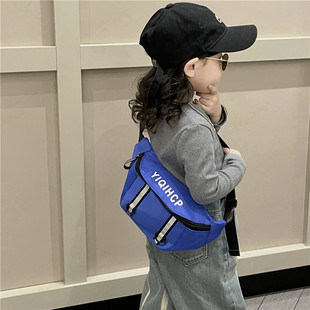 荧光色个性挎包韩式儿童，潮酷包包出游小男孩，帅气运动女童胸包便携