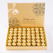 费列罗巧克力礼盒装，48粒金色金莎巧克力520情人节七夕节礼盒