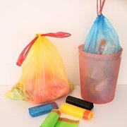 自动收口垃圾袋手提垃圾袋，家用大号垃圾袋抽绳穿绳厨房加厚塑料袋