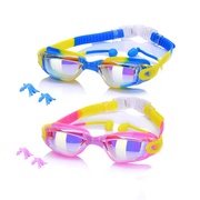 2024硅胶儿童泳镜防水防雾游泳镜电镀高清游泳眼镜用品