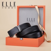 elle homme品牌男士真皮皮带2023裤腰带百搭腰带男裤带男