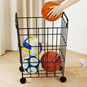 简易室内家用儿童篮球收纳架球类摆放置物架幼儿园球架放球收纳筐