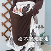 宅猫酱 超柔软法兰绒可爱猫猫图案印花毯子猫咪睡袋盖毯抱猫围裙
