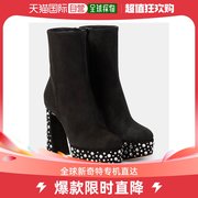 香港直邮潮奢 Gianvito Rossi 女士Holly 水晶绒面革防水台短靴