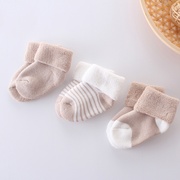 婴儿袜子春款夏季薄款0到3个月胎袜新生儿，可爱超萌纯棉胎袜防滑