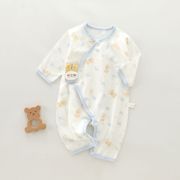 新生婴儿儿衣服夏季薄款连体衣，宝宝a类纯棉，和尚服0-3个月睡衣夏天