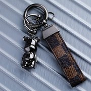 金属创意个性暴力熊钥匙扣男马蹄扣汽车，钥匙链挂件背包挂饰高级感