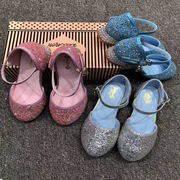 小女孩包头凉鞋夏季儿童平底软底单鞋宝宝粉色女童公主鞋