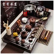 茶具套装整套陶瓷汝窑冰裂紫砂功夫茶杯，四合一电磁炉实木茶盘茶道