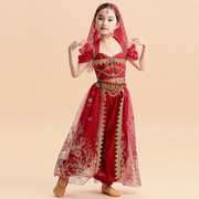 儿童肚皮舞演出服宝莱坞表演套装茉莉公主女少儿印度舞蹈服装