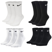 Nike耐克袜子四季男袜女袜高中低筒中帮短袜长袜三双装SX7676