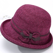 春秋中老年人帽子女士妈妈渔夫帽薄款老人奶奶时装帽夏天遮阳盆帽
