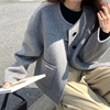 韩系小香风双面羊绒大衣女短款小个子高级感圆领气质羊毛呢子外套
