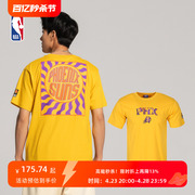 NBA太阳队 霓虹派对 球队队徽圆领T恤运动潮流休闲百搭全棉