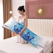 可水洗冰丝双人枕套1.2m夏季情侣，加长枕头套，1.8米丝滑枕芯套1.5