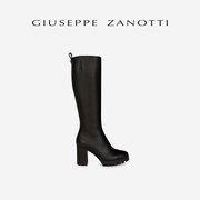 Giuseppe ZanottiGZ女士时尚粗高跟长筒靴长靴