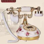 欧式田园复古老式古董陶瓷工艺酒店家用来电显示固话座机电话机