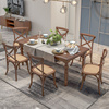 北欧实木餐桌椅组合简约现代长方形酒店咖啡厅饭桌小户型餐厅桌子