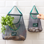 厨房墙挂式果蔬挂袋大蒜头洋葱生姜镂空收纳网兜便携手提储物袋子
