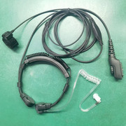 对讲机伸缩喉麦机车骑行战术喉控喉震空导管喉咪K M PD780耳机