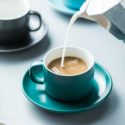 北欧哑光咖啡杯碟勺套装家用下午茶具花茶杯ins网红咖啡器具水杯