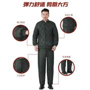 2024冬季加绒加厚棉衣棉裤御寒棉服冬季工作服保暖男式套装冷