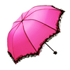 唯美太阳拱形公主伞三折叠遮阳伞防晒防紫外线黑胶晴雨多层蕾丝伞