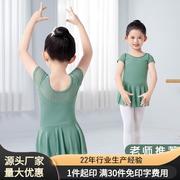 舞蹈服儿童女童芭蕾舞裙幼儿夏季短袖考级练功服中国舞女孩跳舞裙