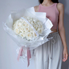 99朵白玫瑰花束鲜花q速递北京上海广州同城，配送女友生日表白求婚