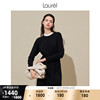 laurel春夏羊毛钉珠黑色，长袖显瘦针织，毛衫连衣裙lwd342m10200