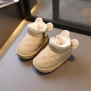 宝宝鞋冬款1一3-6岁半25男女童雪地靴婴儿棉鞋学步鞋软底小孩鞋子