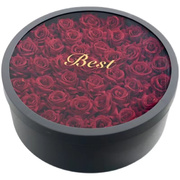 开窗套二大圆盒防水黑色，玫瑰礼盒水果，鲜花包装盒情人节粉色圆形盒