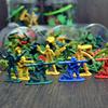 儿童二战小兵人士兵玩具模型套装 塑料军事打仗小人武器沙盘场景